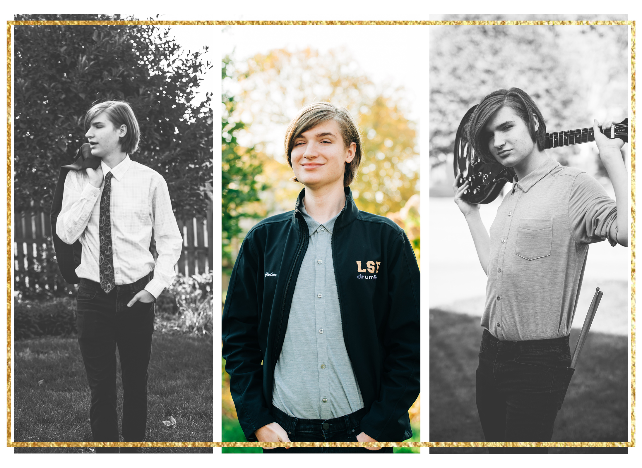 Senior boy picture collage
